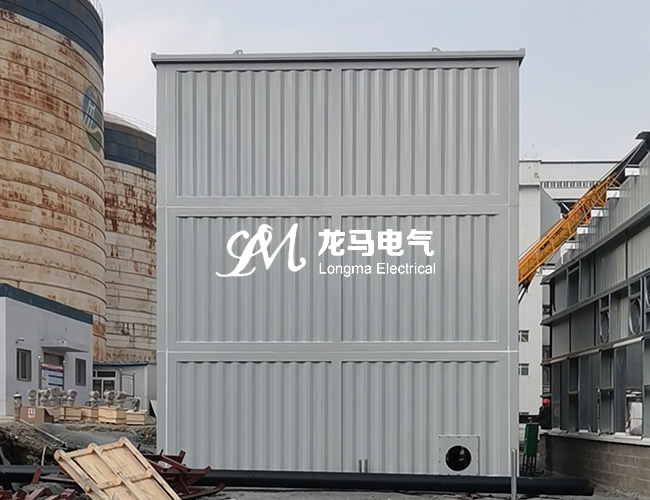 大連泰山熱電9米超高預(yù)制艙天安裝現(xiàn)場(chǎng)